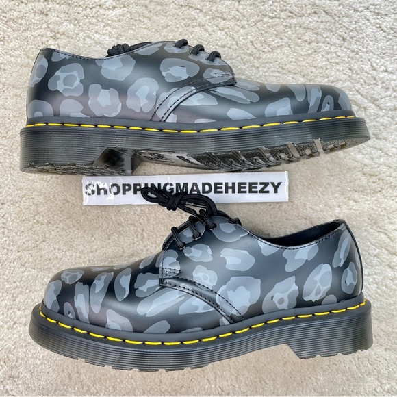 [US 7] DR DOC MARTENS 27686 DISTORTED LEOPARD PRINT Smooth Leather Oxford Shoes main image 4